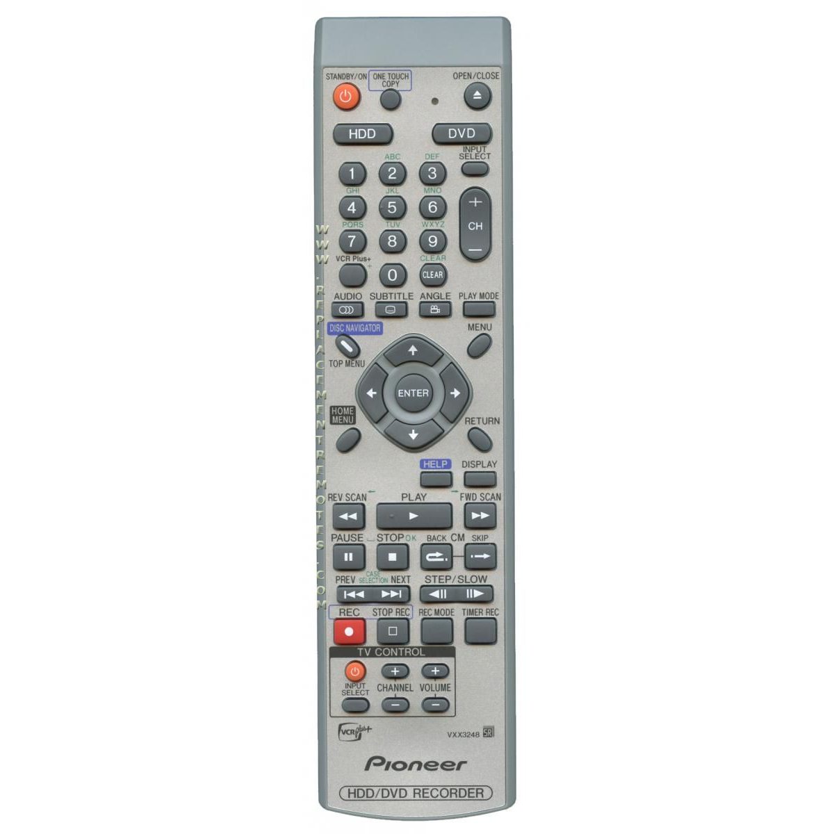 Pioneer VXX3248 DVDR Remote Control