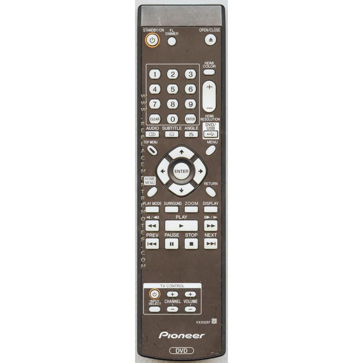 Pioneer VXX3257 DVD Remote Control