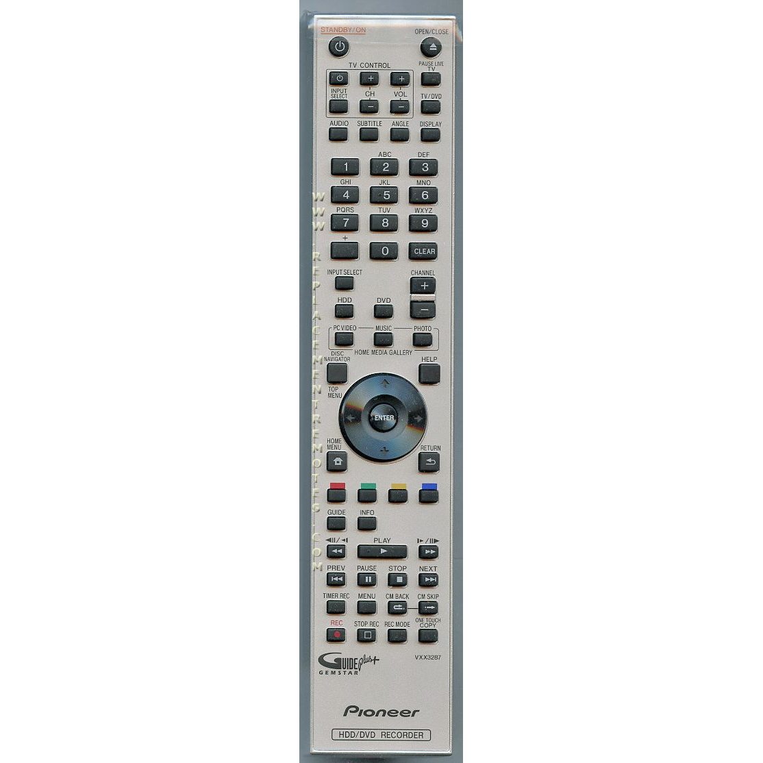 Pioneer VXX3287 DVD Remote Control