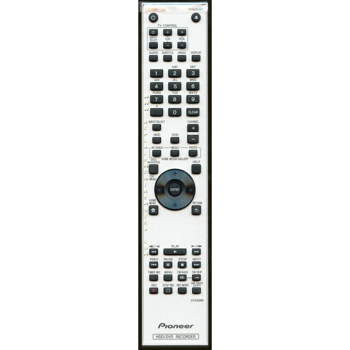 Pioneer VXX3289 DVDR Remote Control