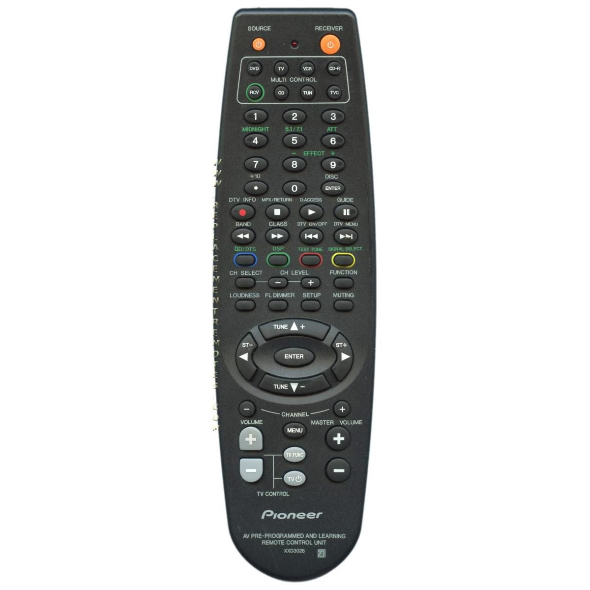 Pioneer XXD3028 Receiver Remote Control