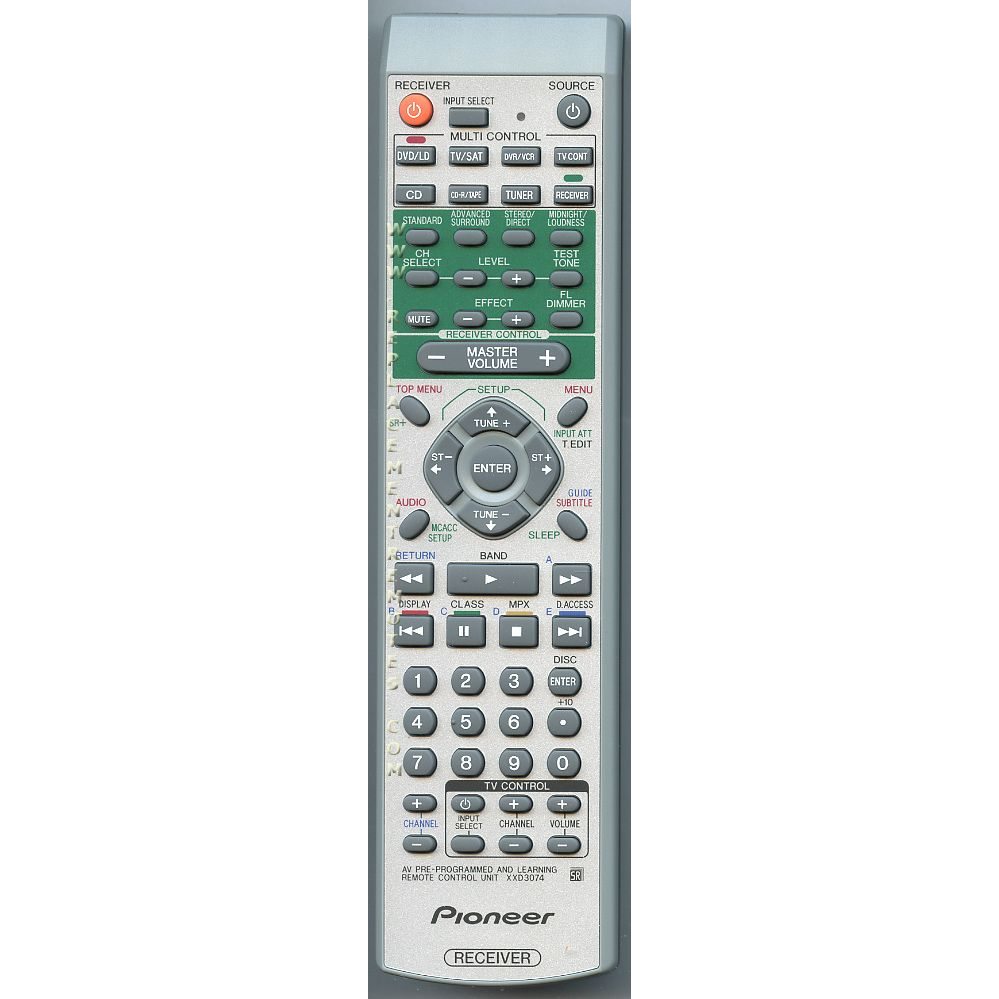 Pioneer XXD3074 Receiver Remote Control