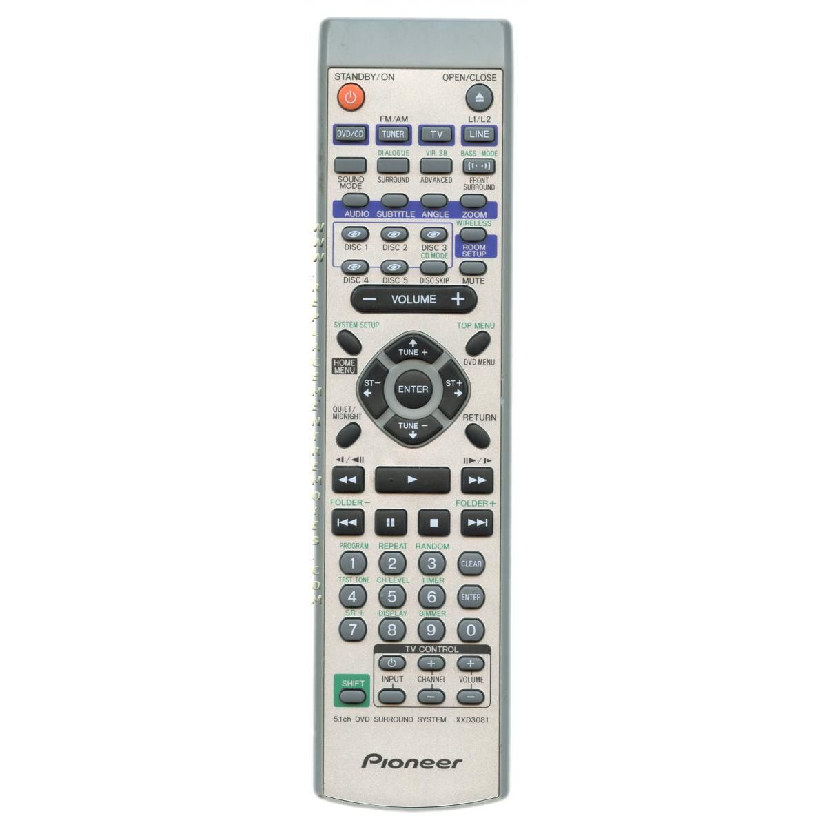 Pioneer XXD3081 Home Theater Remote Control