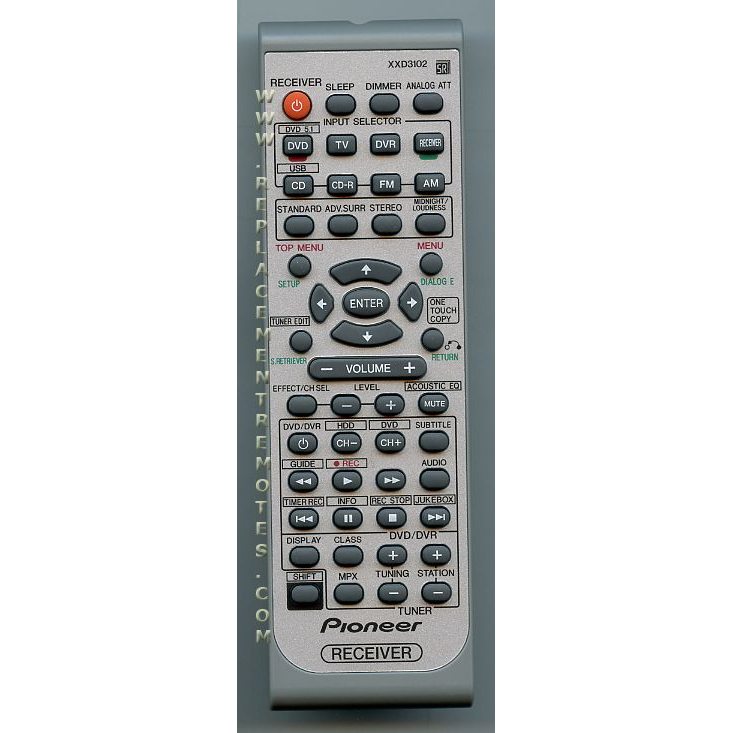 Pioneer XXD3102 Audio Remote Control