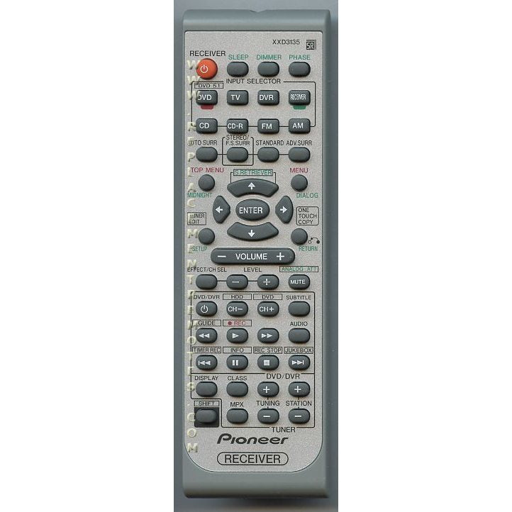 Pioneer XXD3135 Audio Remote Control