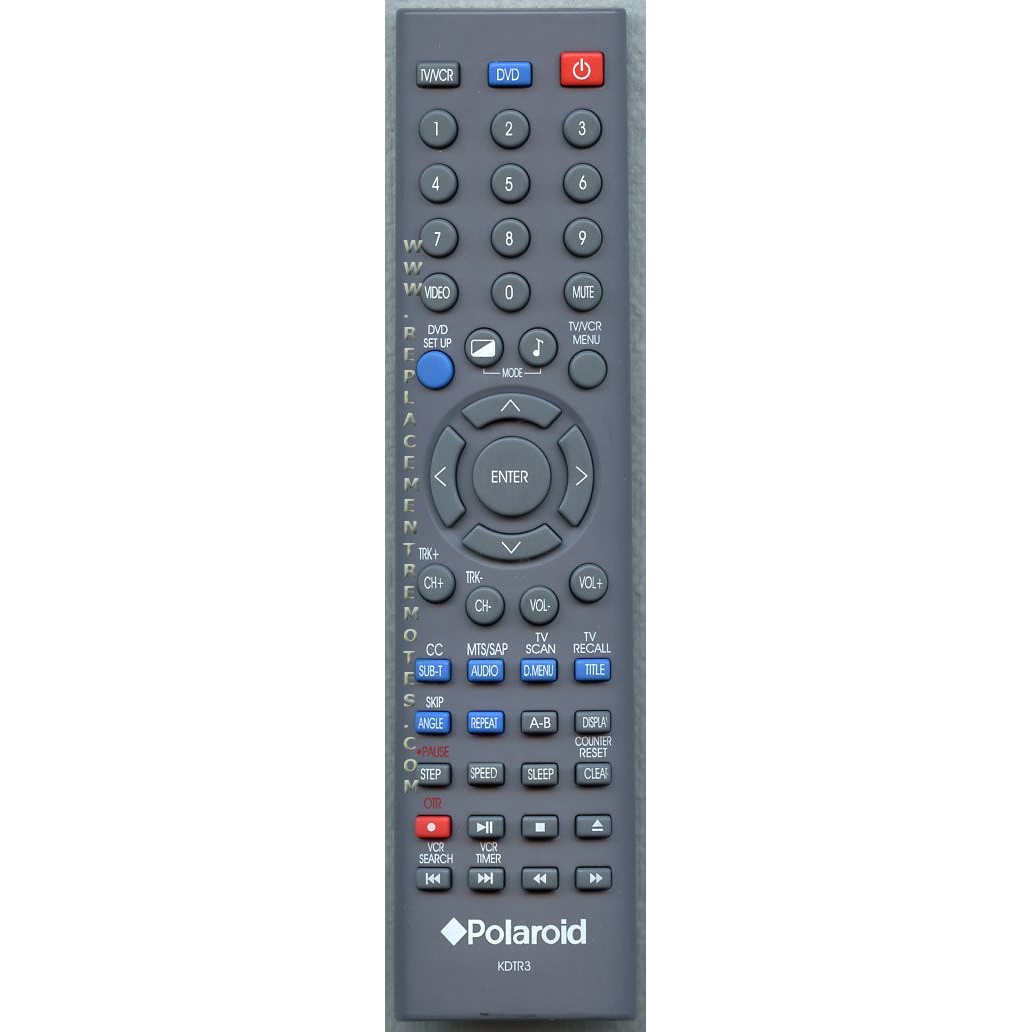 Polaroid KDTR3 TV/VCR/DVD Remote Control