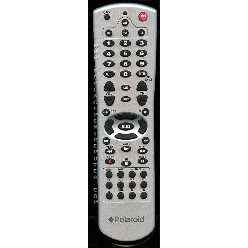 Polaroid URC3442BG1 TV Remote Control