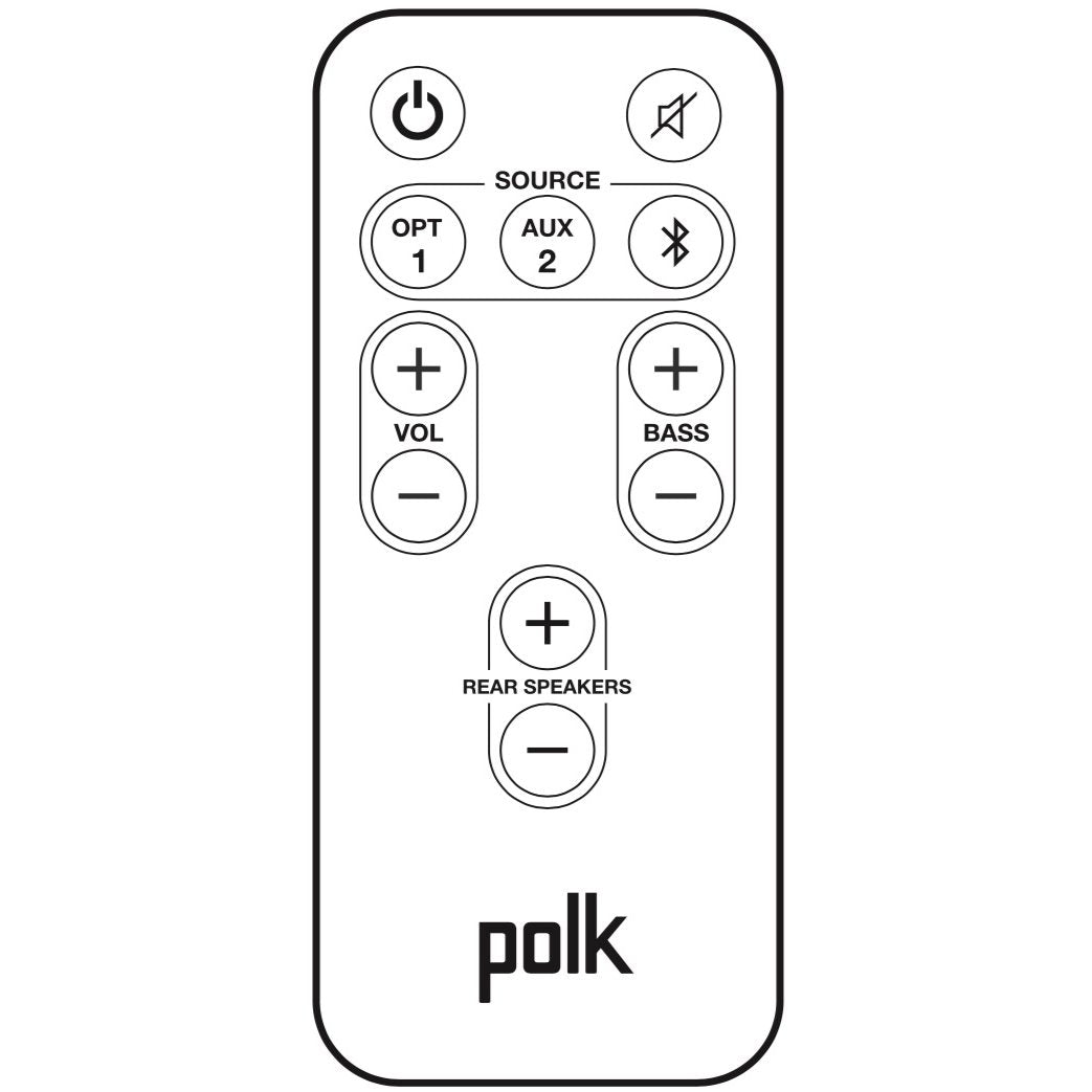 polkaudio RE95201 Sound Bar Remote Control