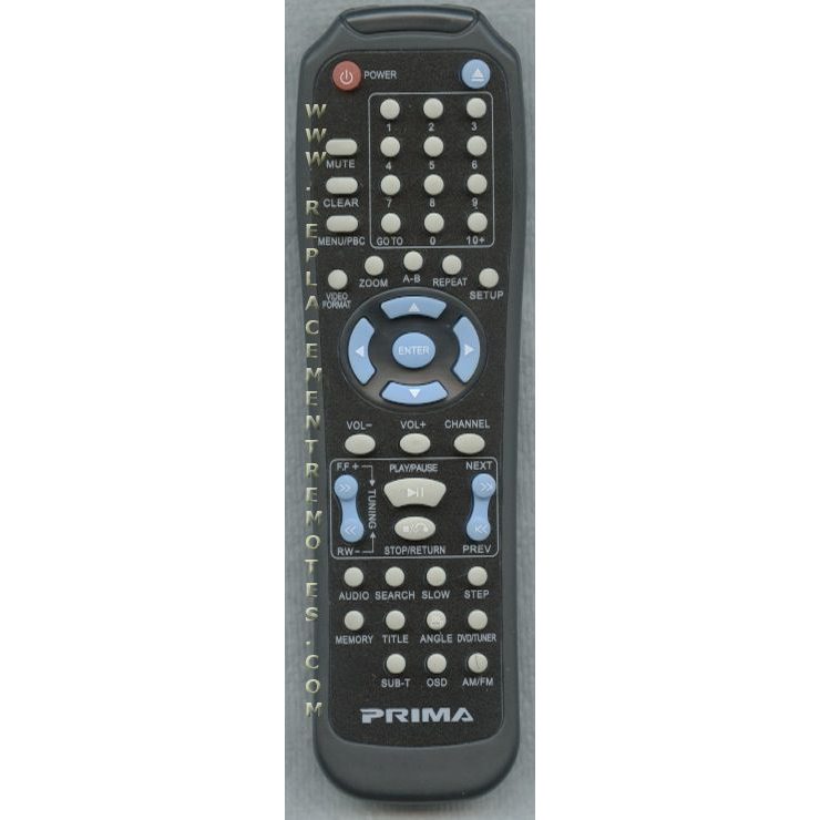 Prima 301HT8104PRI01 DVD Remote Control