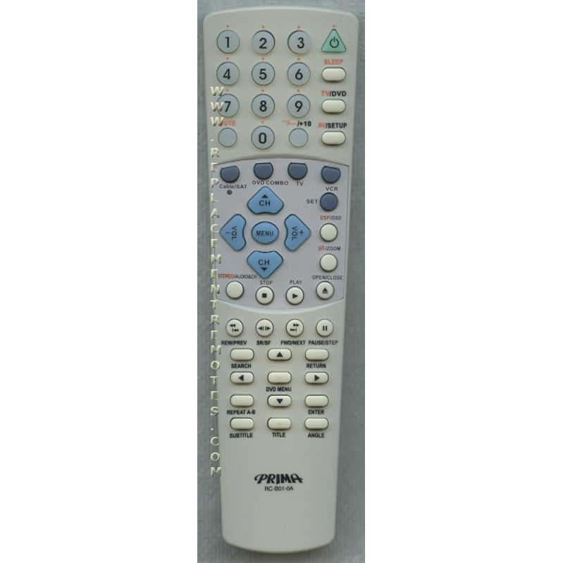 Prima RCB010A TV/DVD Remote Control