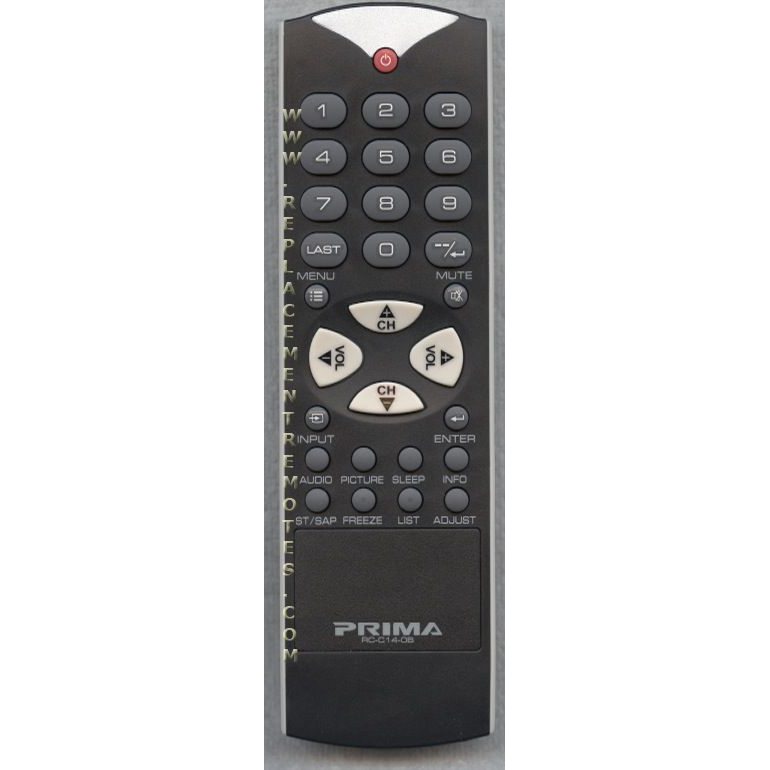 Prima RCC140B TV Remote Control