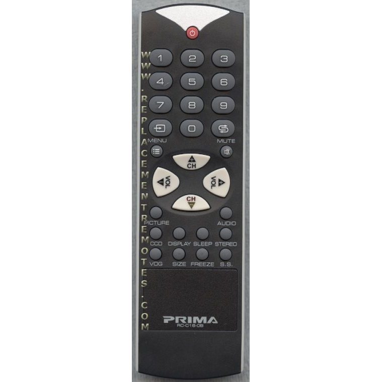 Prima RCC160B TV Remote Control