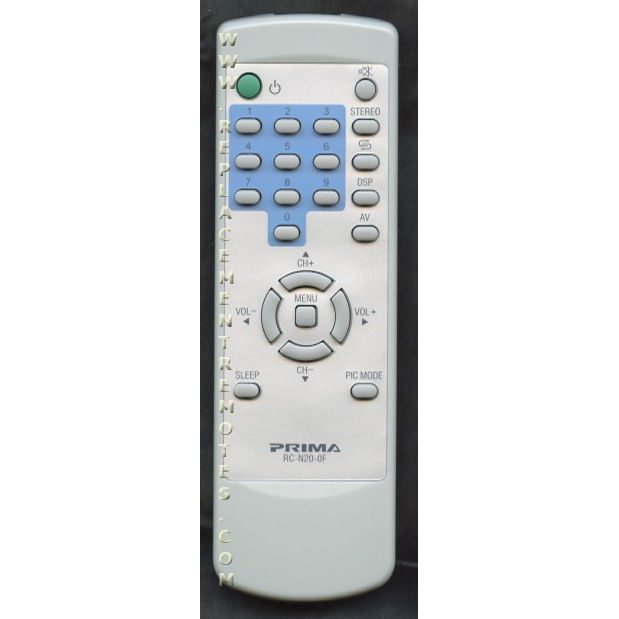 Prima RCN200F TV Remote Control