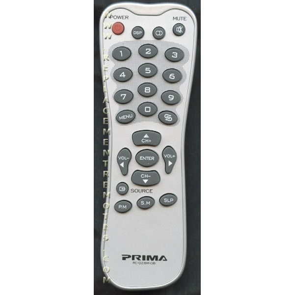 Prima RCQ28M0B TV Remote Control