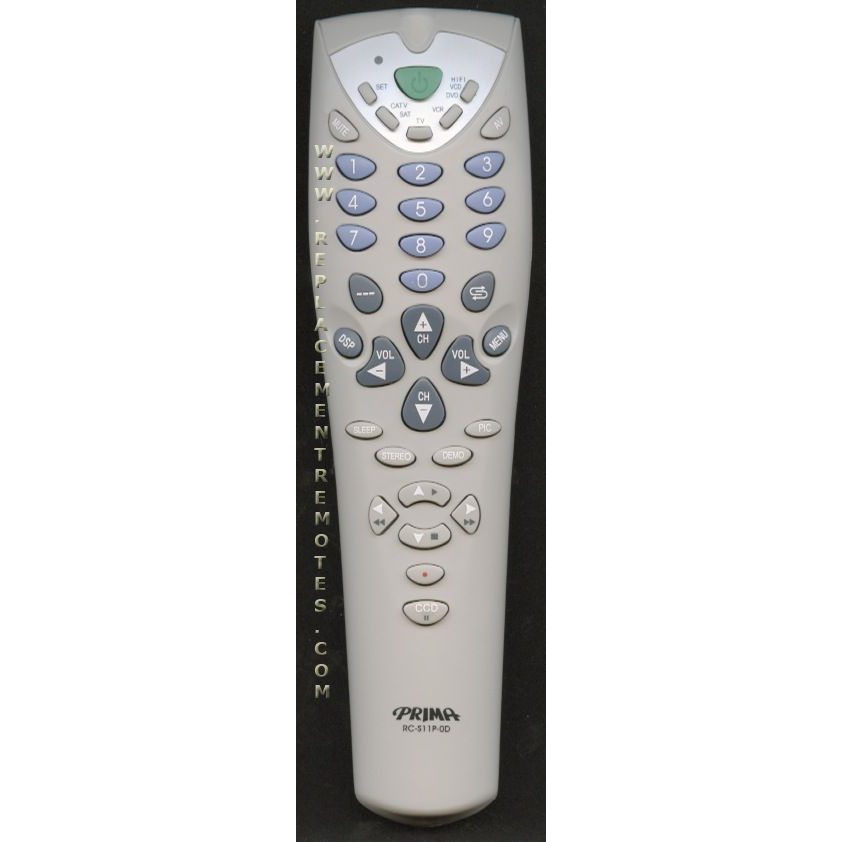 Prima RCS11P0D TV Remote Control