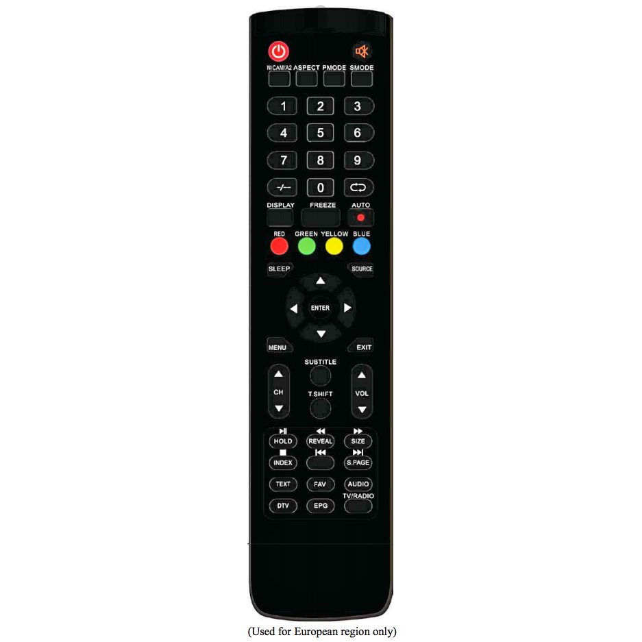 Proscan PLDED3273UK TV Remote Control