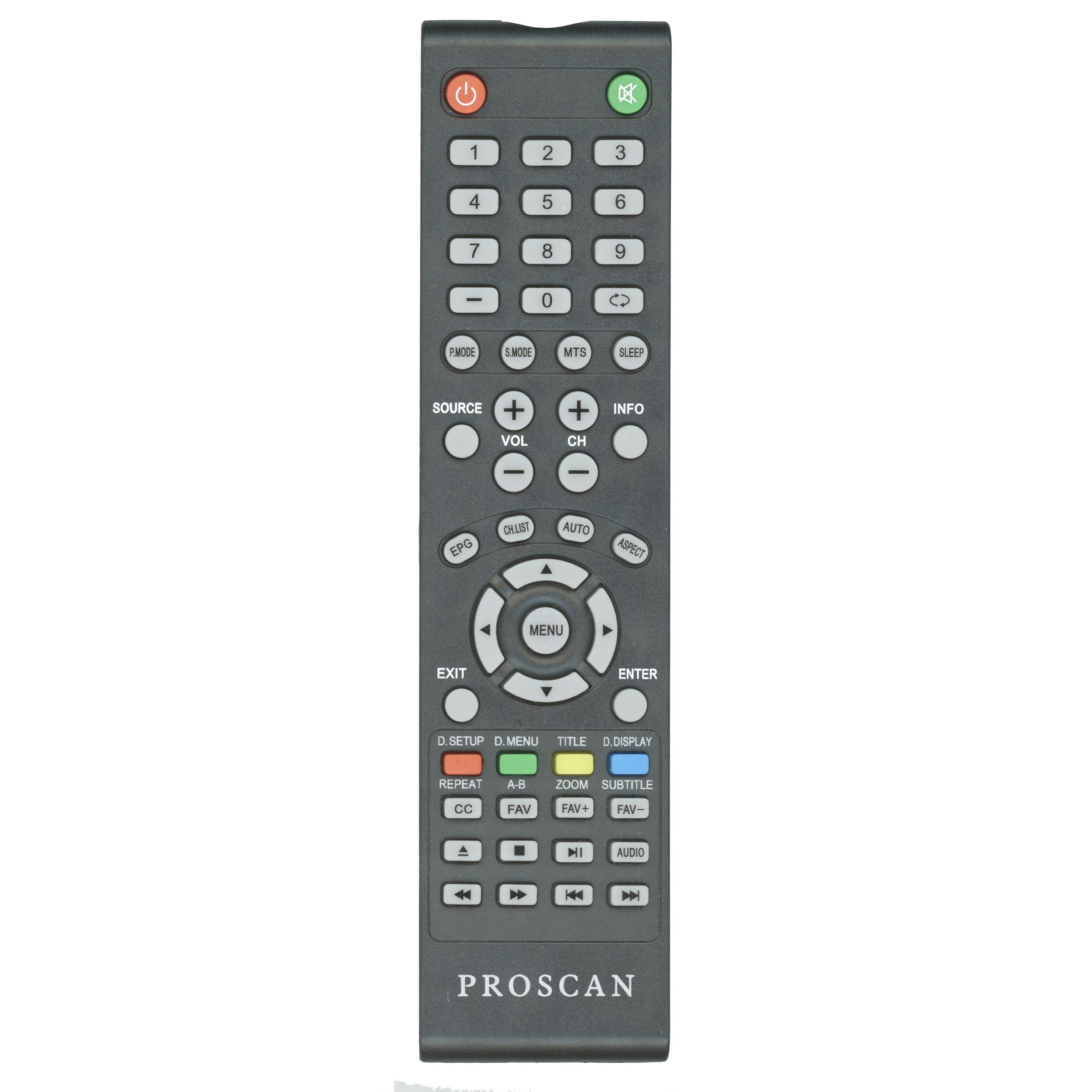 Proscan PLDV321300Crem TV/DVD Remote Control