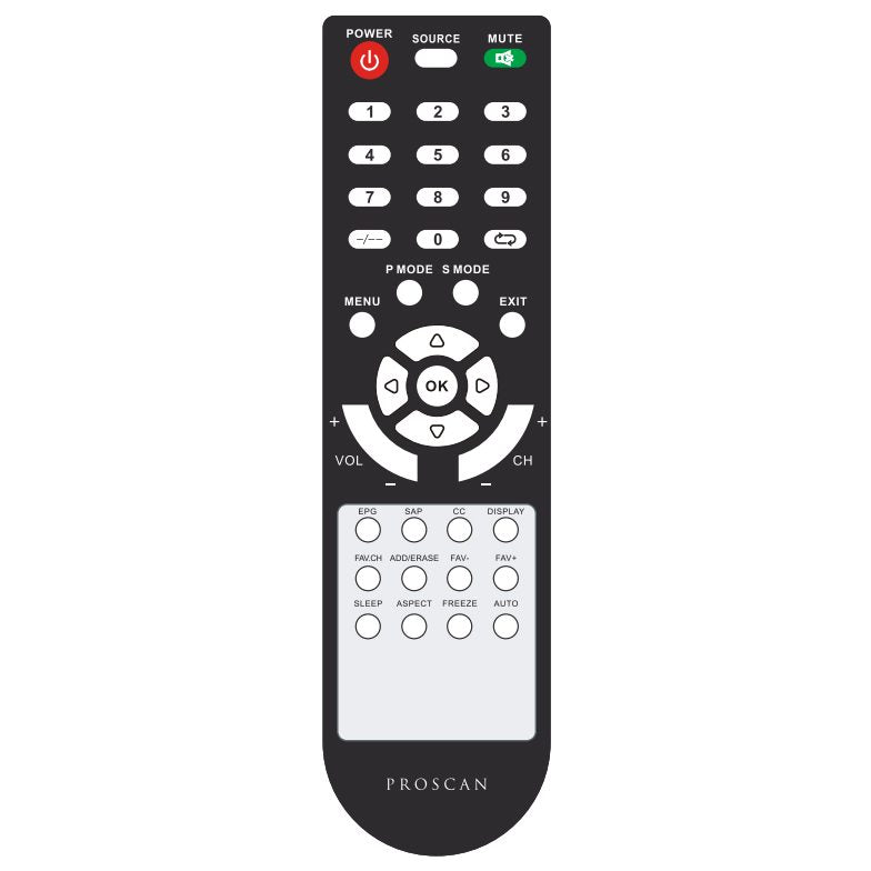 Proscan PLED2243B TV Remote Control