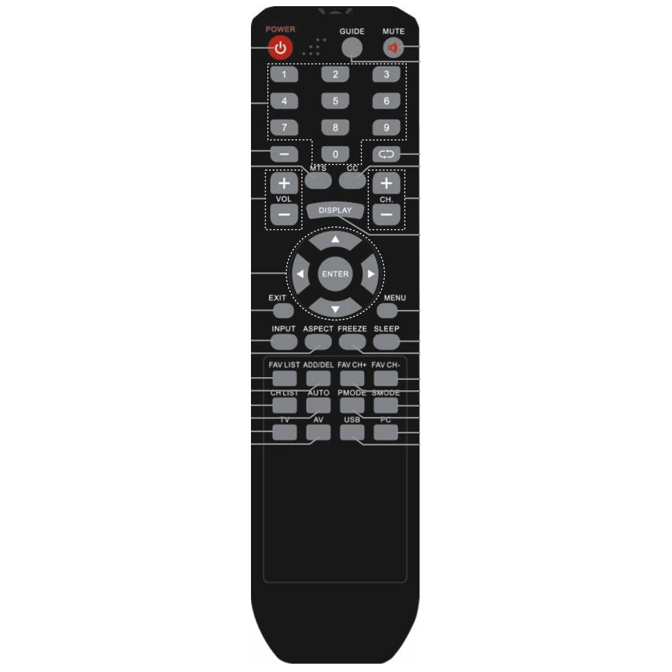 Proscan PLED2435A TV Remote Control