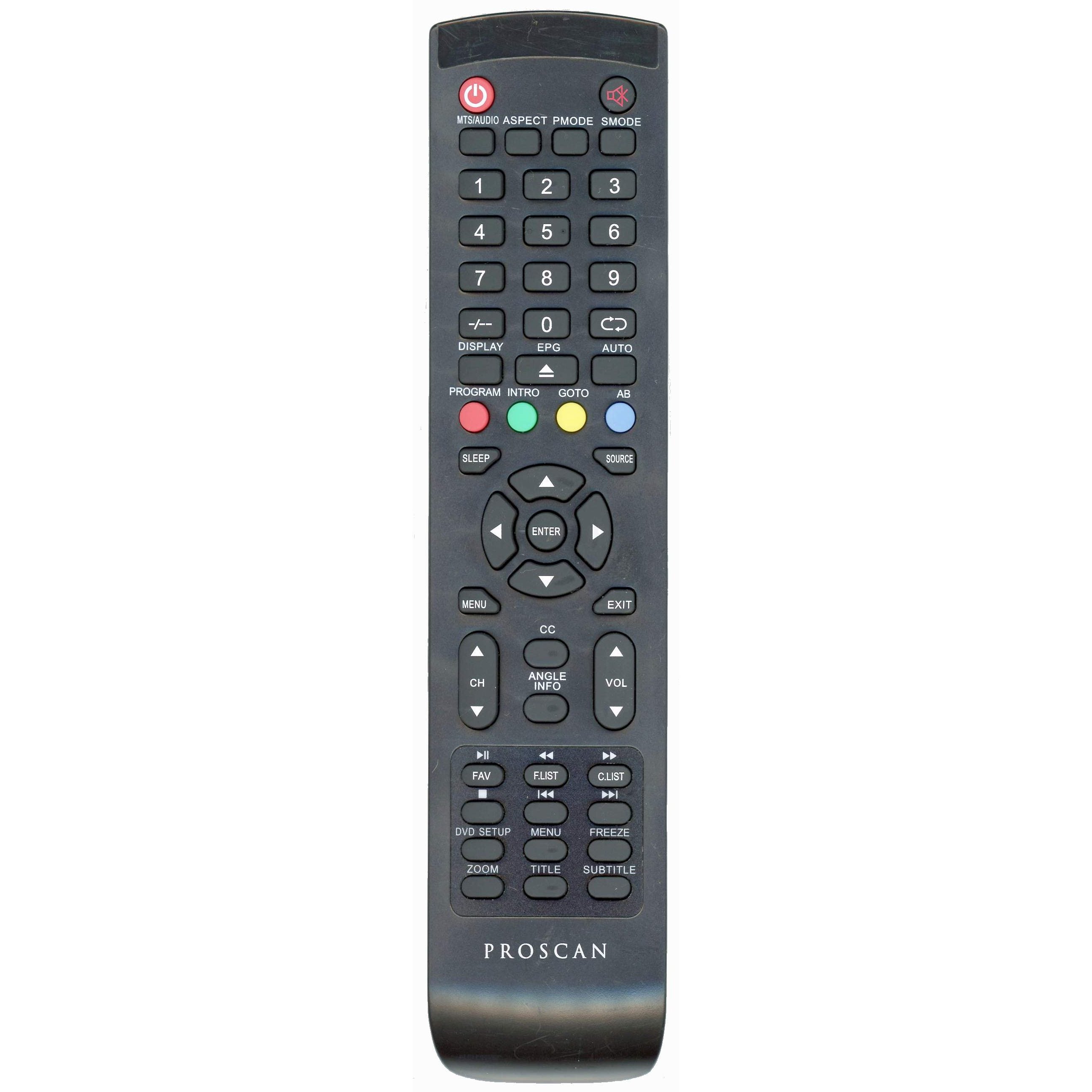 Proscan PLEDV2488ACREM TV/DVD Remote Control