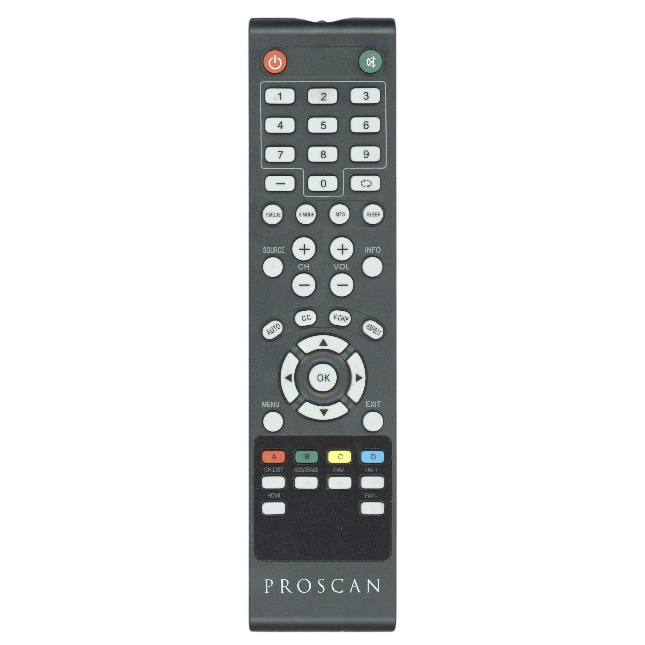 Proscan PRS027D TV Remote Control