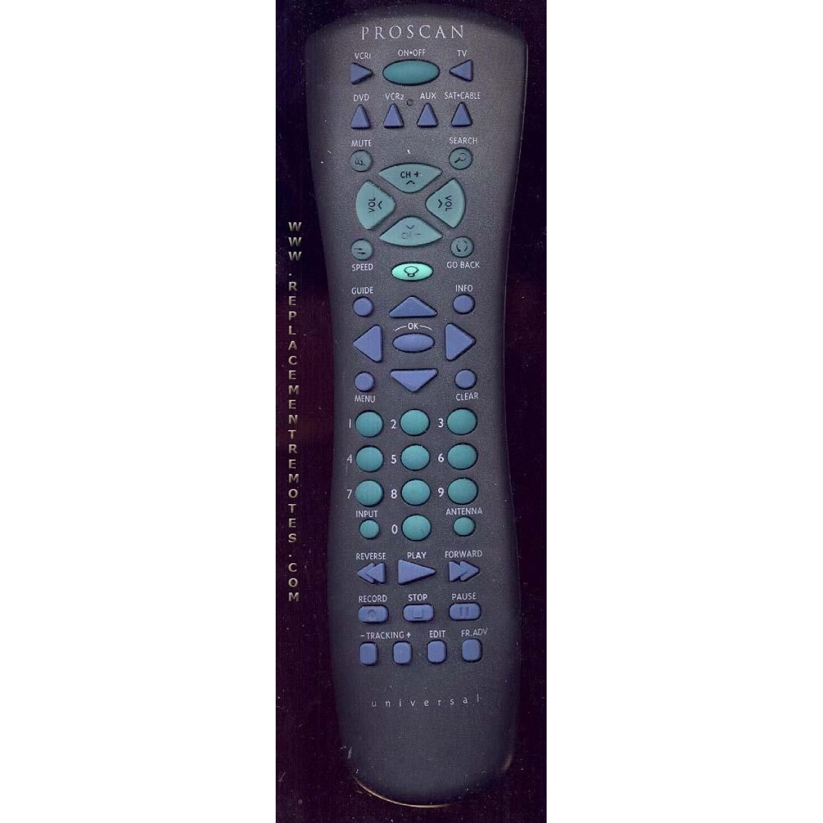 Proscan-RCA CRK76VBL1 TV Remote Control