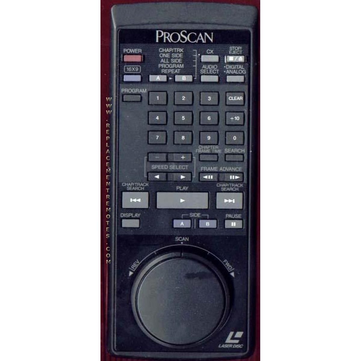 Proscan-RCA PROLD Laser Disc Remote Control