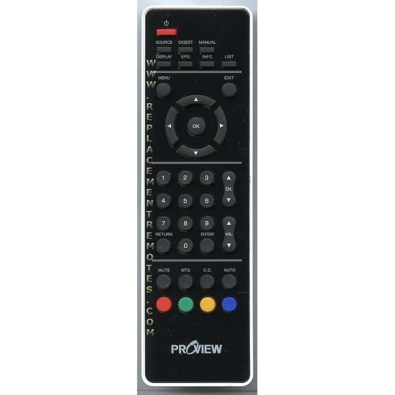 Proview PA15BA7REM TV Remote Control