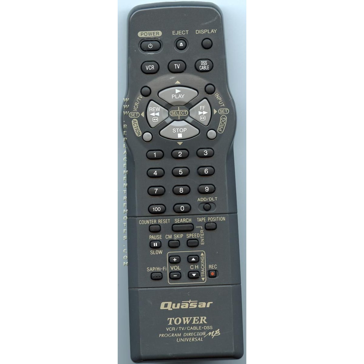 Quasar LSSQ0208 TV/VCR Remote Control