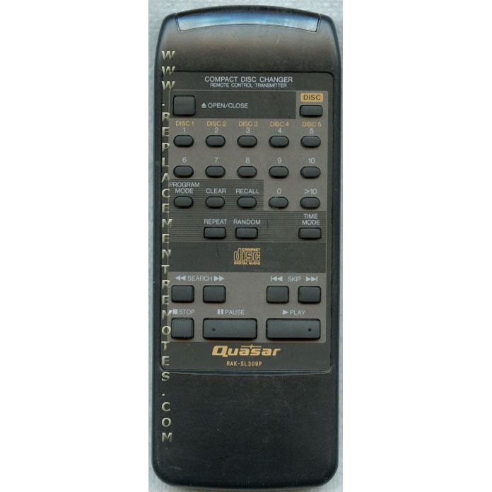 Quasar RAKSL309P Audio Remote Control