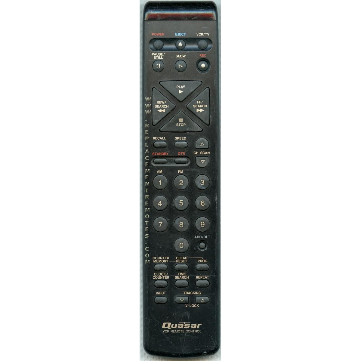 Quasar VSQS1016 VCR Remote Control