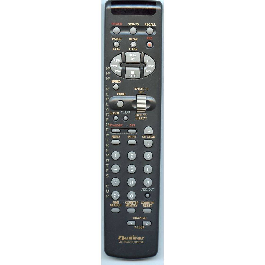 Quasar VSQS1244 VCR Remote Control