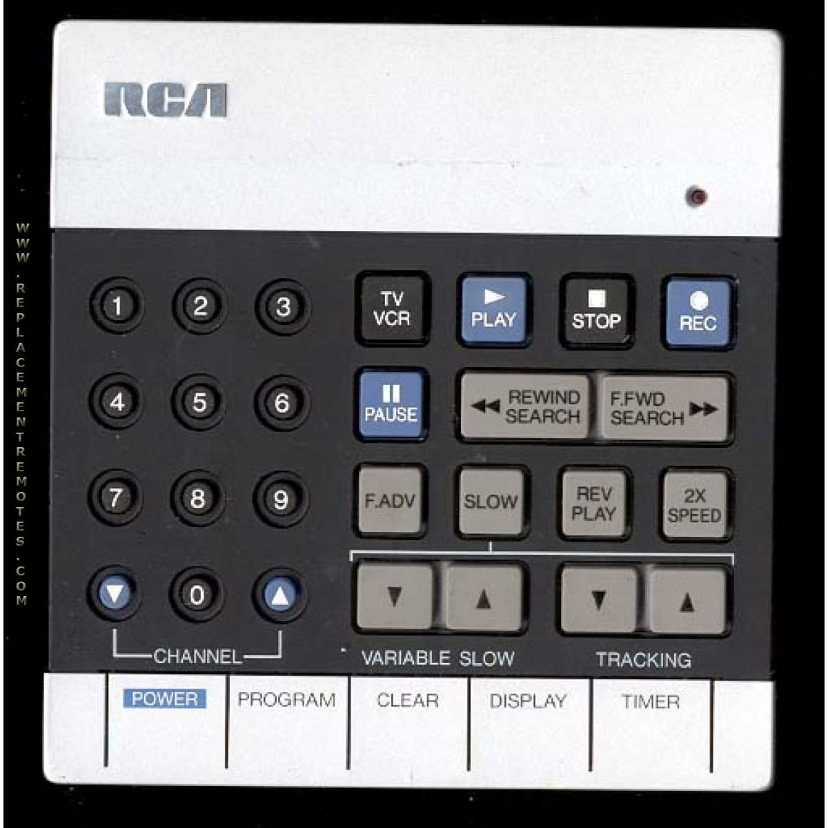 RCA 160829 VCR Remote Control