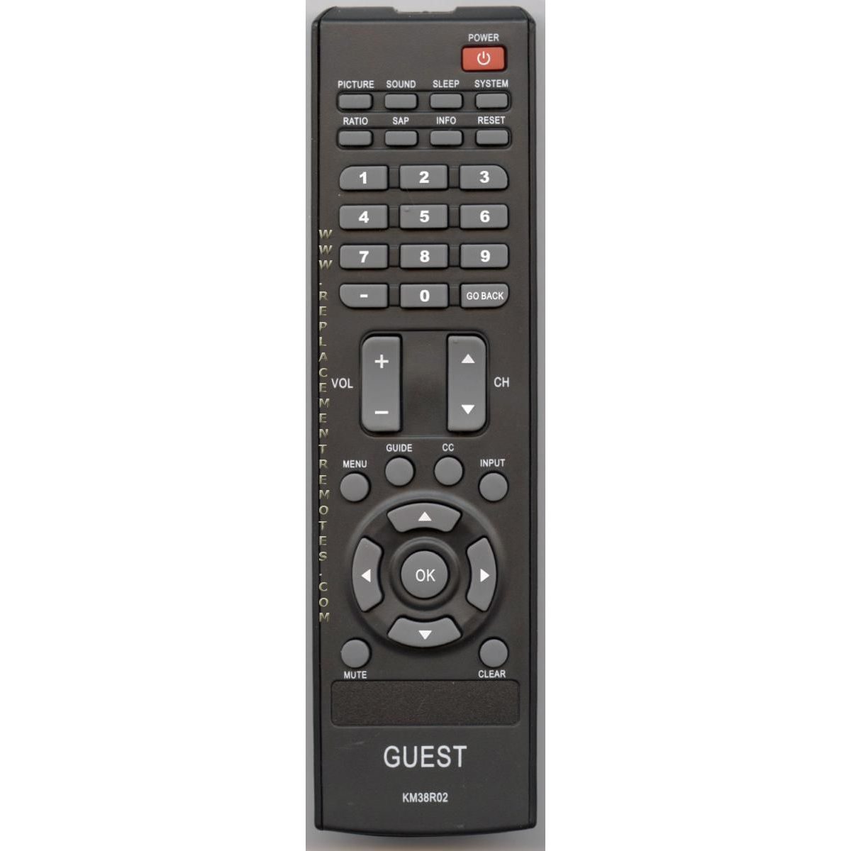 RCA KM3802 Guest TV Remote Control