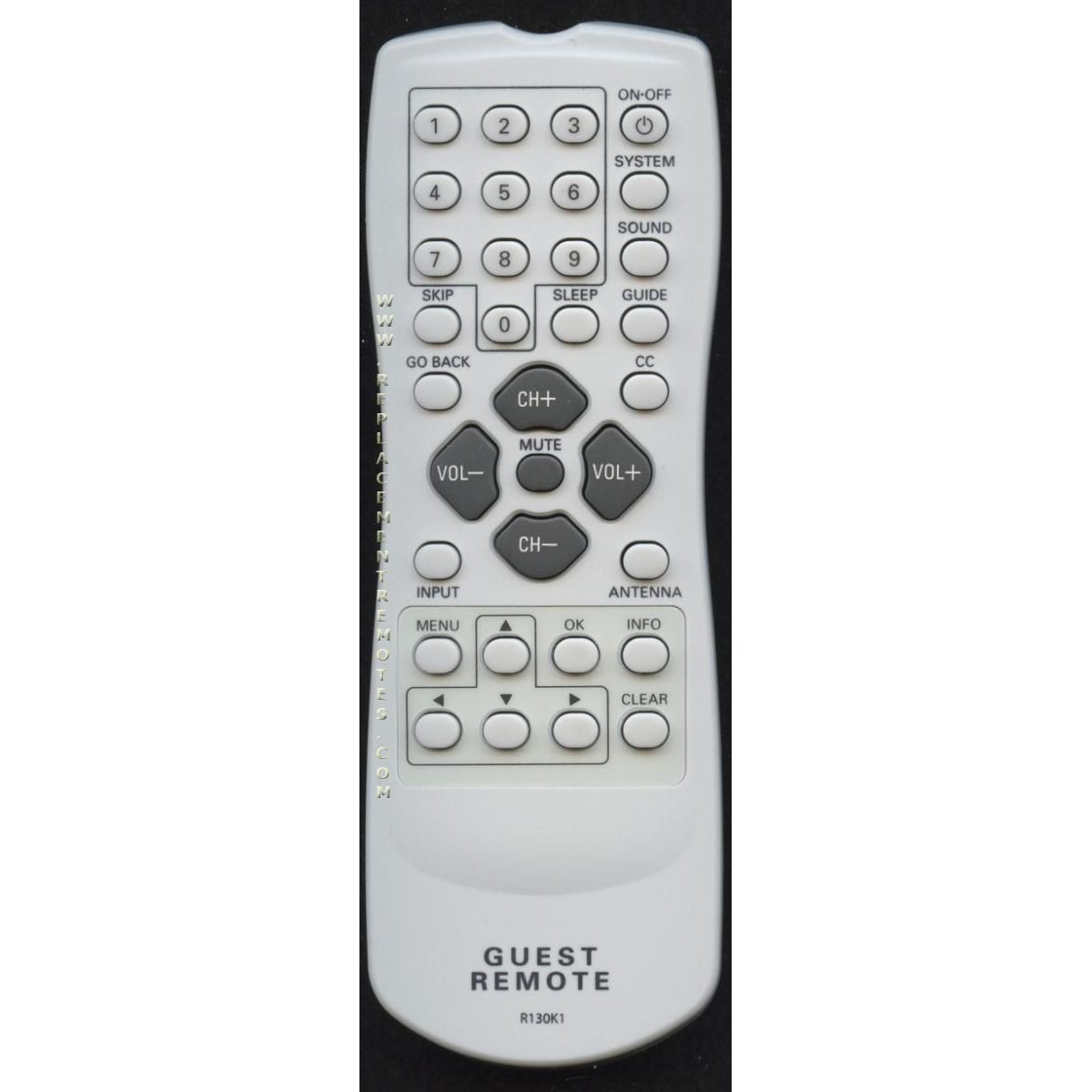 RCA R130K1 GUEST TV Remote Control