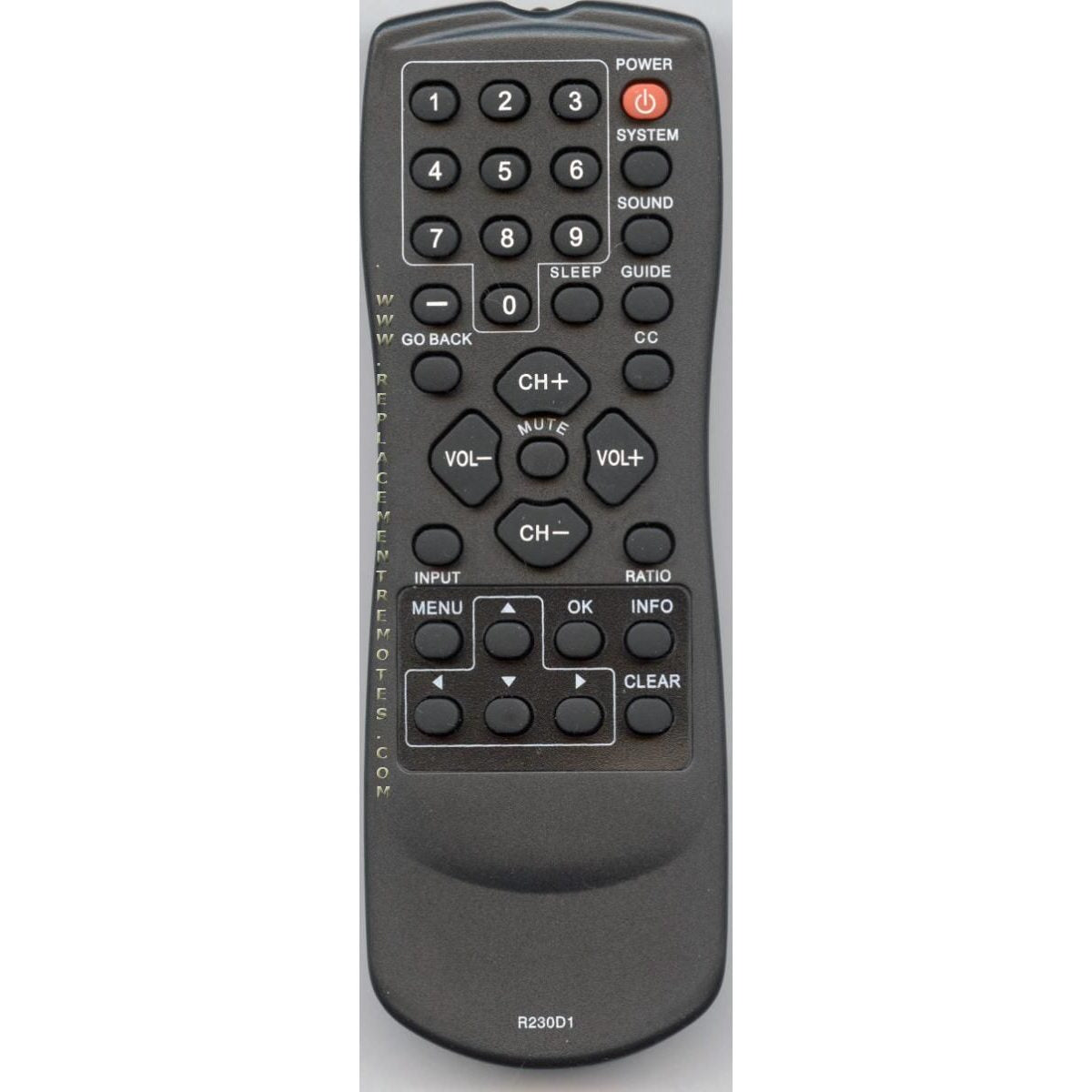 RCA R230D1 Guest TV Remote Control