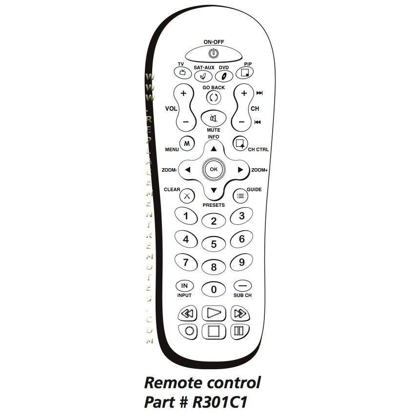 RCA R301C1 TV Remote Control