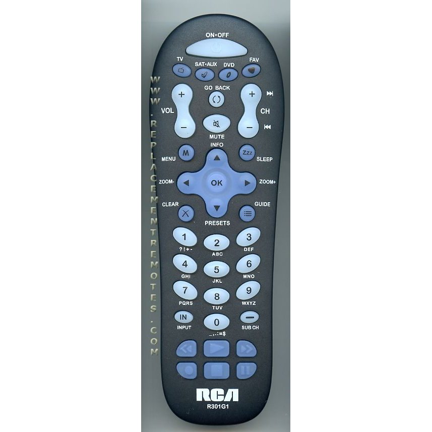 RCA R301G1 3-Device Universal Remote Control