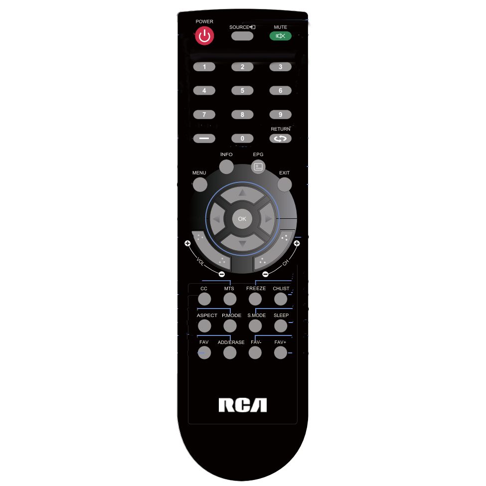 RCA RCA08F7 TV Remote Control