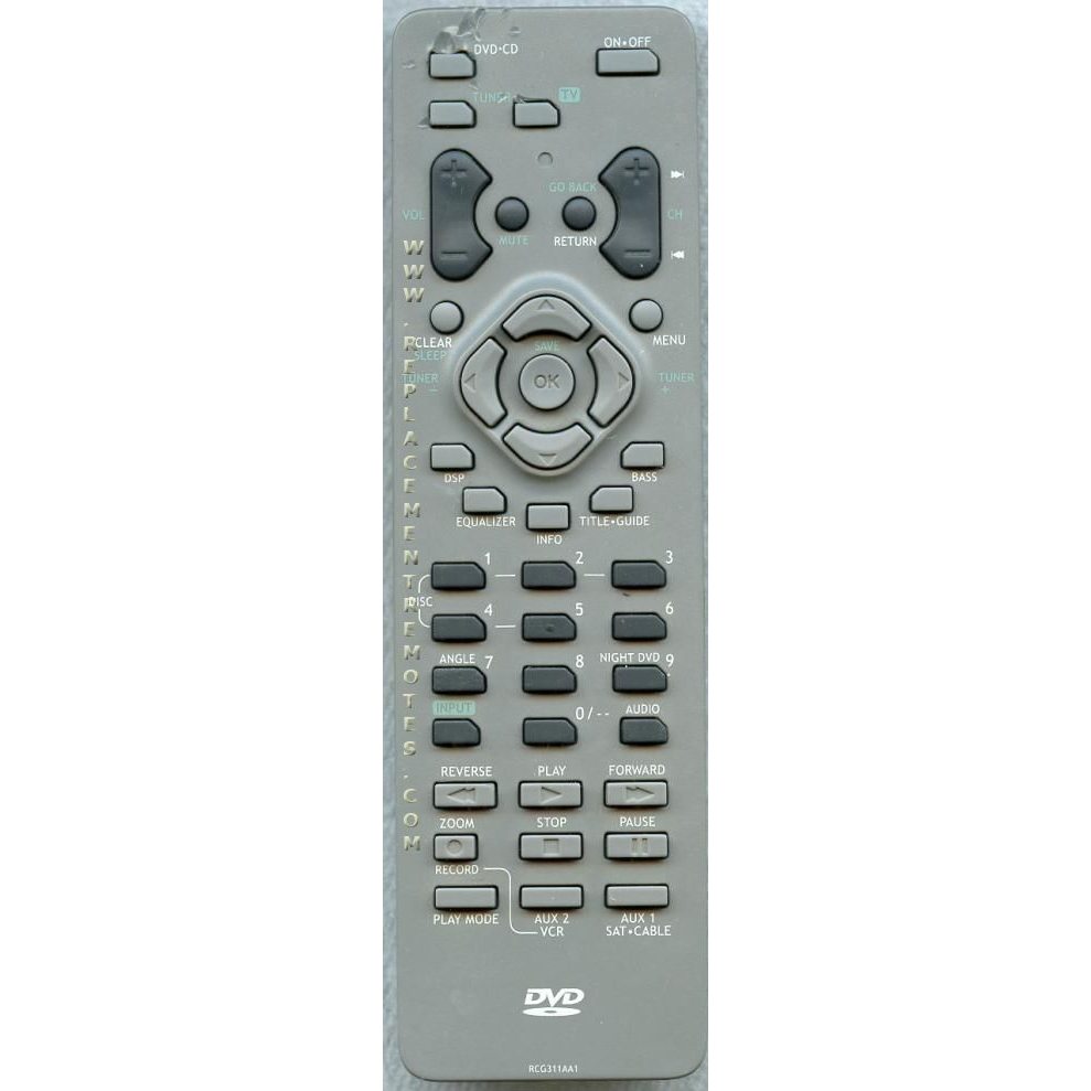 RCA RCG311AA1 DVD Remote Control