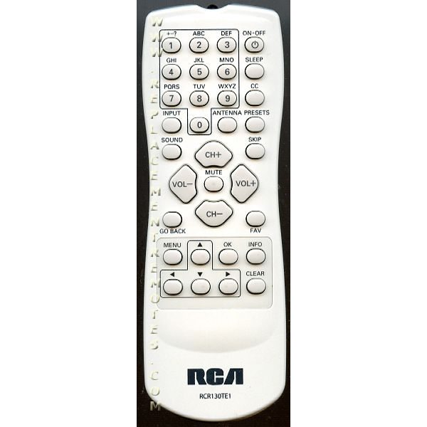 RCA RCR130TE1 TV Remote Control