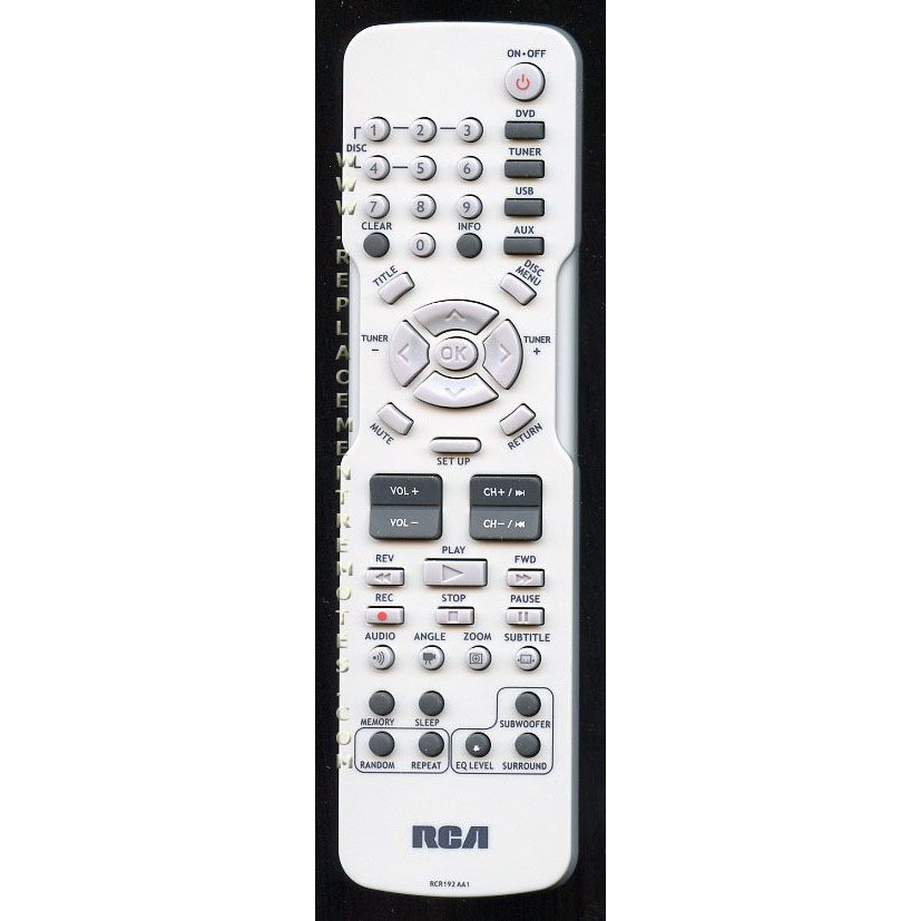 RCA RCR192AA1 Home Theater Remote Control