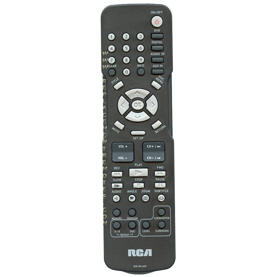 RCA RCR192AA10 Home Theater Remote Control