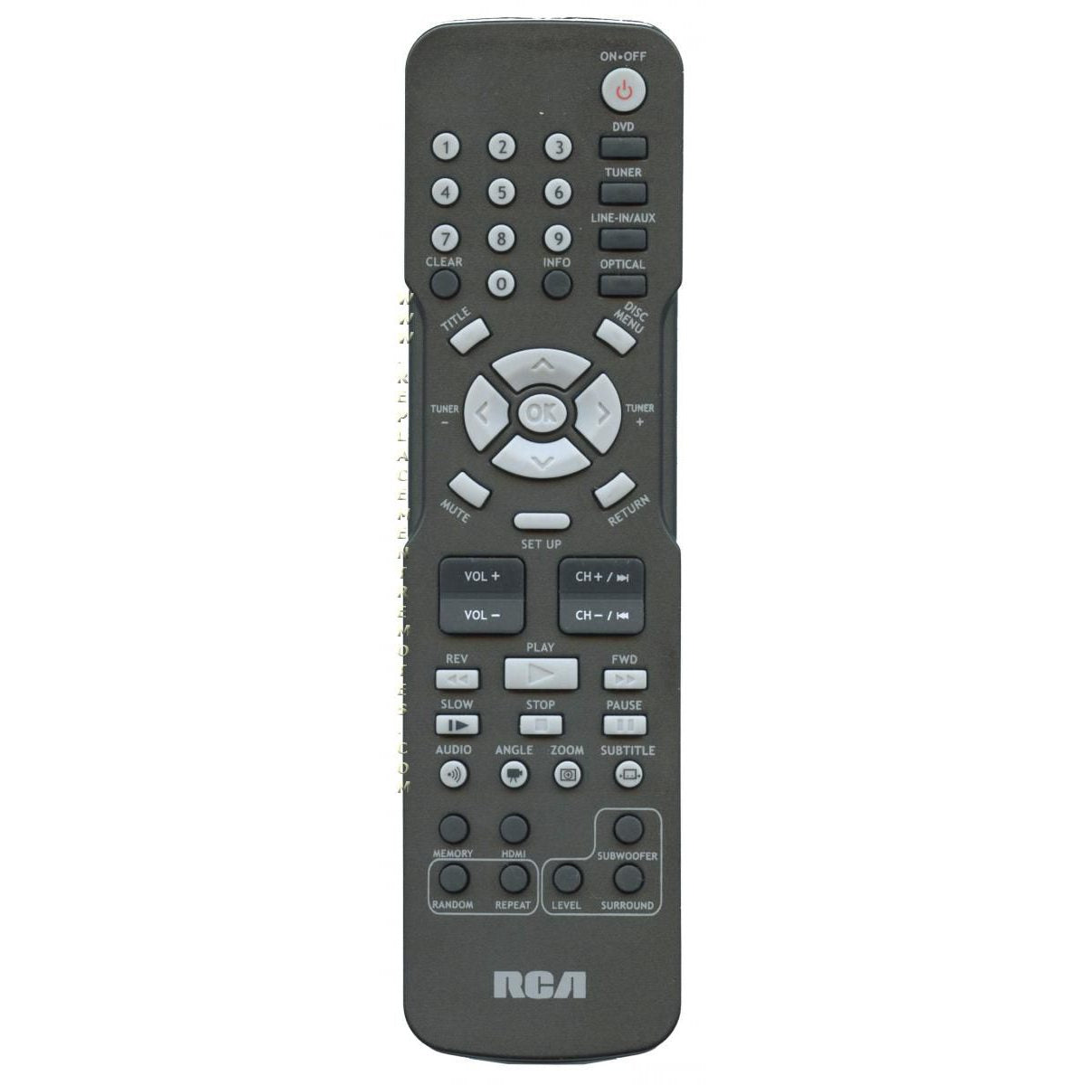 RCA RCR192AA10 Home Theater Remote Control