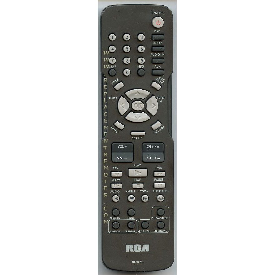 RCA RCR192AA4 Home Theater Remote Control