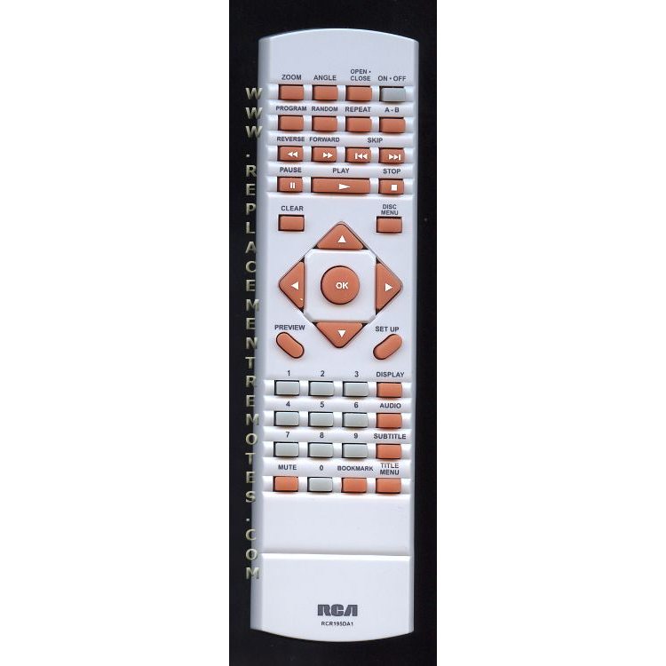 RCA RCR195DA1 DVD Remote Control