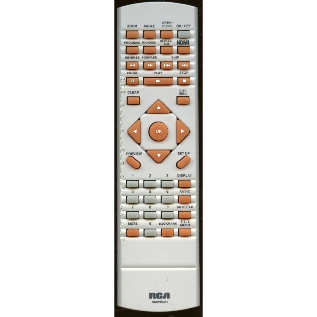 RCA RCR195DB1 DVD Remote Control