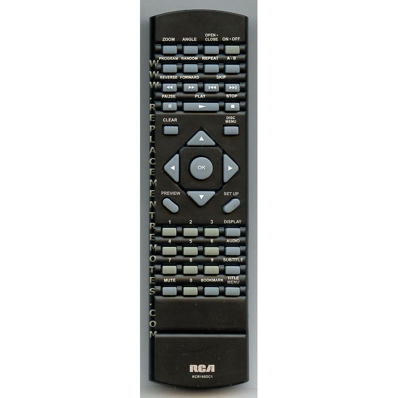 RCA RCR195DC1 DVD Remote Control