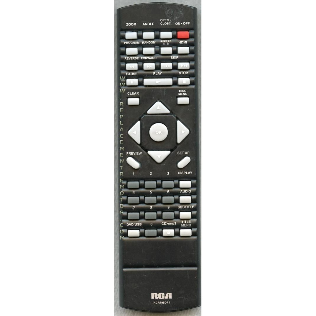 RCA RCR195DF1 DVD Remote Control