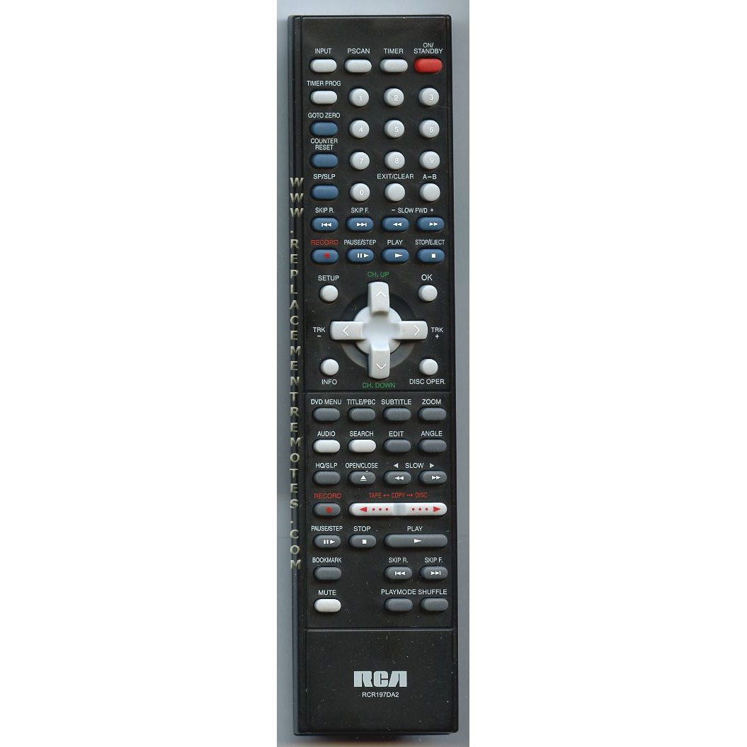 RCA RCR197DA2 DVD/VCR Remote Control